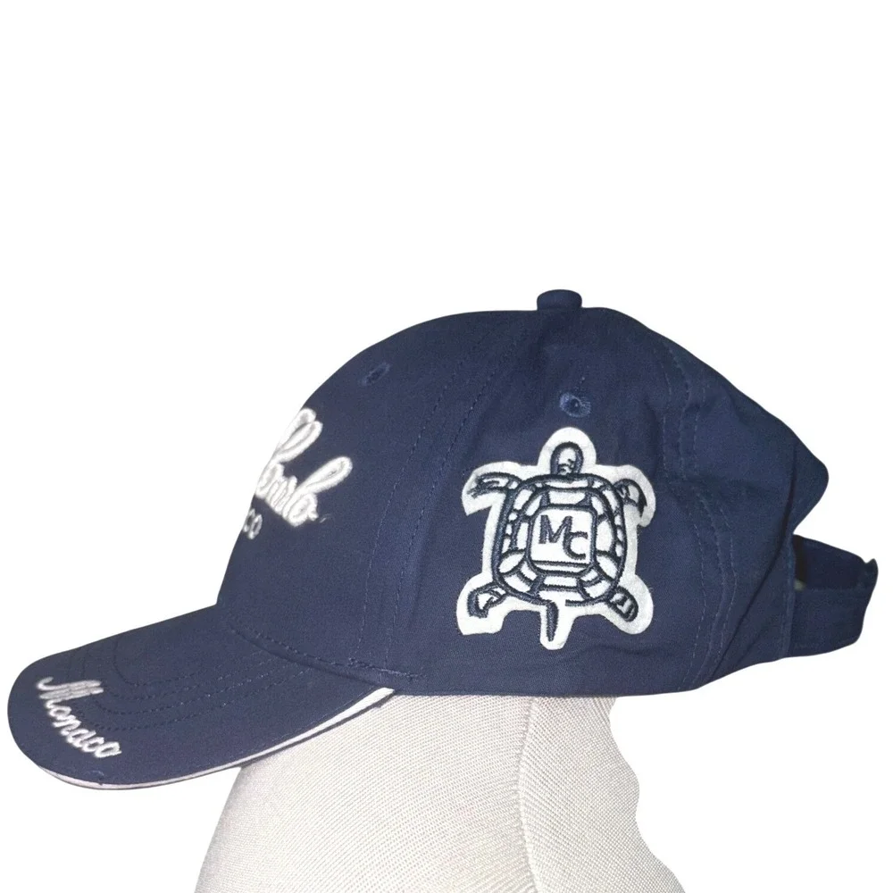 Monaco Legend Hat Cap Mens Blue Embroidered Monte Carlo Formula 1 Strapback